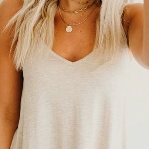CJLA’s Favorite Spaghetti Strap Tank - Oatmeal